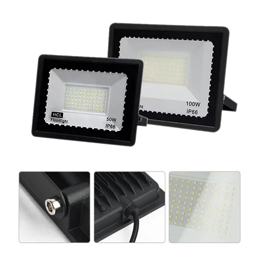 Outdoor IP66 Waterproof Path Light Spotlight LED Floodlight AC220V 10W 20W 30W 50W 100W Outdoor Garden Porch Courtyard Lamp